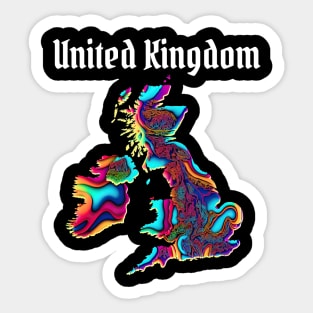 Psychedelic United Kingdom Sticker